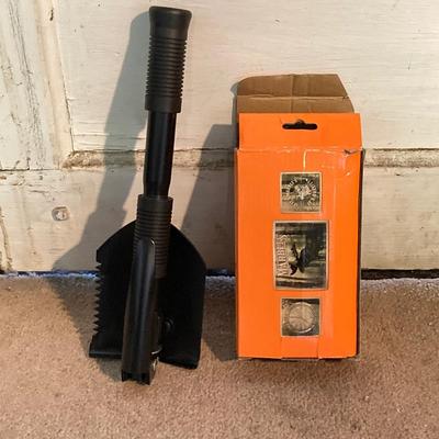 LOT 173: Military Collection - Olive Drab Duffle Bag, Ammo Storage Containers, Cantine Bottle, Saw, Shovel and More