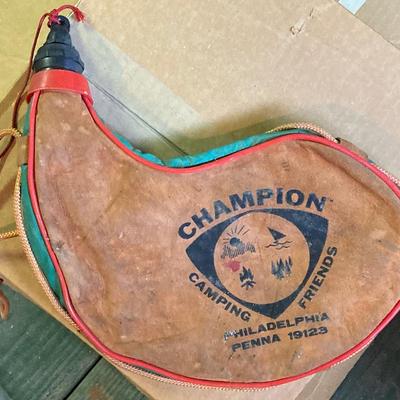 LOT 174: Camping Collection - Cookware, Folding Zip Up Blanket, Trimarc Rod Caddy, Tarp, Coleman Drink Cooler, Aladdin Thermos and More