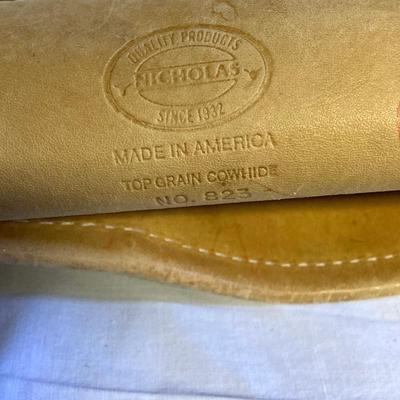 LOT 180: Ryobi Cordless Drill, Ryobi Drill Bits, Black & Decker Door Lock Installation Kit and Nicholas Tool Pouch