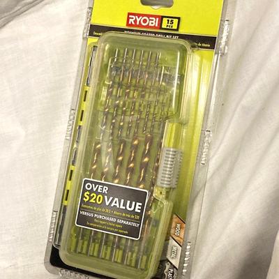 LOT 181: Craftsman Tool Bag, Craftsman Tool Pouch, Ryobi Drill Bits and Bolen Pencil Holder