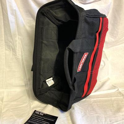 LOT 181: Craftsman Tool Bag, Craftsman Tool Pouch, Ryobi Drill Bits and Bolen Pencil Holder
