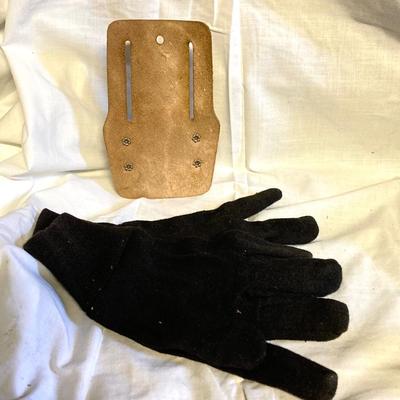 LOT 182: Ready to Work Collection - Craftsman Tool Pouch, Sears Size 10.5 Work Boots, Hand Axe / Hatchet, Hook Hanging Work Light, Jersey...