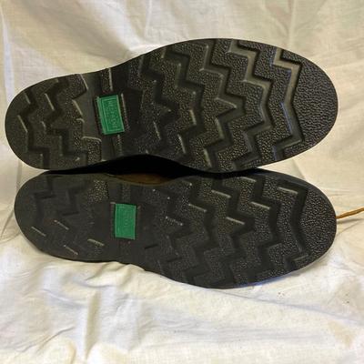 LOT 182: Ready to Work Collection - Craftsman Tool Pouch, Sears Size 10.5 Work Boots, Hand Axe / Hatchet, Hook Hanging Work Light, Jersey...