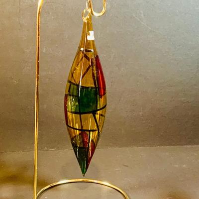 LOT:191: Vintage Ornaments Including De Carlini Angel, Clown and Mouse. Art Glass Teadrop Ornament, Resl Lenz Pear Shaped Ornament and More