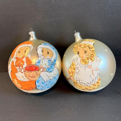 LOT 193: Hand Painted Christmas Bulbs by De Carlini and More