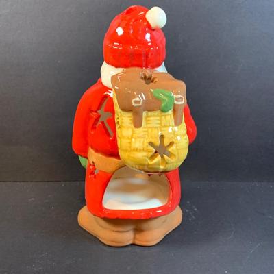 LOT:195: Adorable Christmas Decor Including Precious Moments Rudolph the Red-Nosed Reindeer Santa Figurine, Mikasa Bell, Glass Ornaments,...