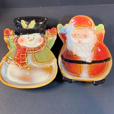 LOT:195: Adorable Christmas Decor Including Precious Moments Rudolph the Red-Nosed Reindeer Santa Figurine, Mikasa Bell, Glass Ornaments,...
