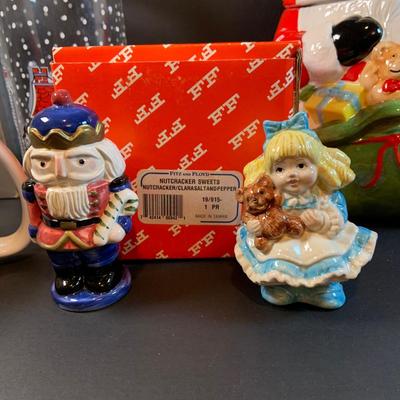 LOT 196: Holidays with Dunkin, Coke and Starbucks- Cups, Glasses, Canister, a Musical Santa Cookie Jar, Glass Stir Sticks and More