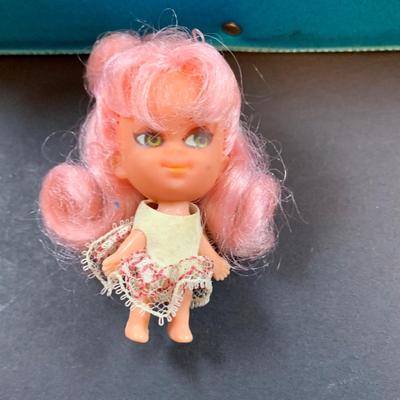 LOT 197: Vintage Barbie Doll Case (1968) Loaded with Groovy 60's Clothing; Babrie (1966), Francie (1966) and Little Kiddies Dolls