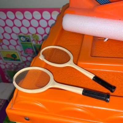 LOT 199: Barbie Country Living Home Play Set with Furniture and Other Barbie Accessories and a Bonaza Horse