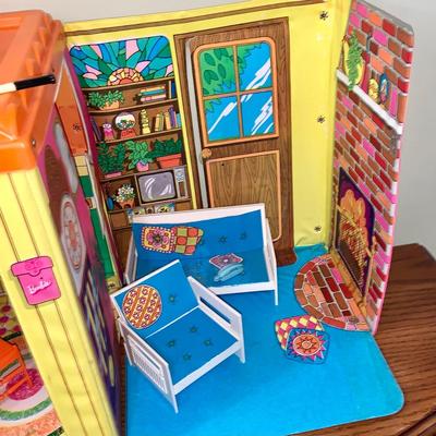 LOT 199: Barbie Country Living Home Play Set with Furniture and Other Barbie Accessories and a Bonaza Horse