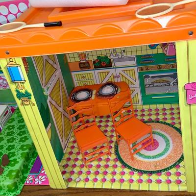 LOT 199: Barbie Country Living Home Play Set with Furniture and Other Barbie Accessories and a Bonaza Horse