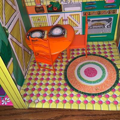 LOT 199: Barbie Country Living Home Play Set with Furniture and Other Barbie Accessories and a Bonaza Horse