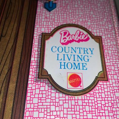 LOT 199: Barbie Country Living Home Play Set with Furniture and Other Barbie Accessories and a Bonaza Horse