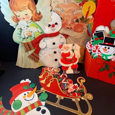 LOT 202: Vintage Christmas Ephemera Including Cards, Cut-Outs. Wall Hangings Magazines and Much More