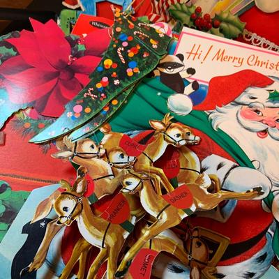 LOT 202: Vintage Christmas Ephemera Including Cards, Cut-Outs. Wall Hangings Magazines and Much More