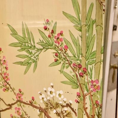 LOT 205: Academy Arts Chinese Bird Panels with Dull Gold Foil Background and Scrub-out Mirror, Japanese Tiki Mug, and Other Asian...