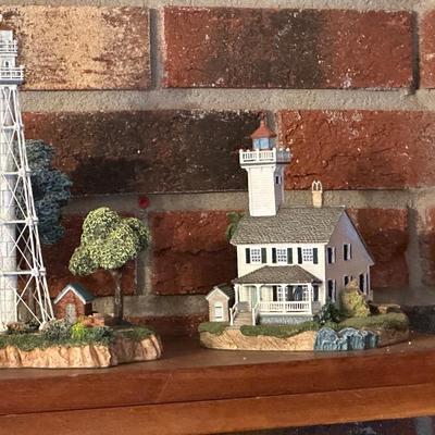 Lighthouse Figurine Display Celebrating The Beauty & Picturesque Views of Coastal South Carolina