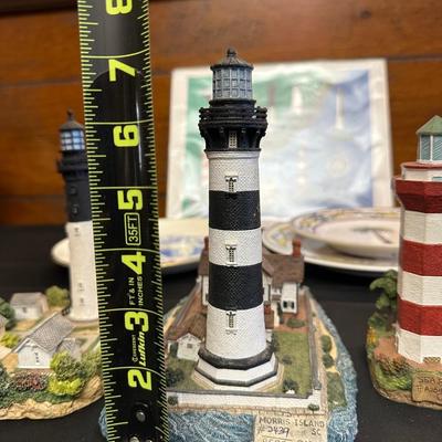 Lighthouse Figurine Display Celebrating The Beauty & Picturesque Views of Coastal South Carolina