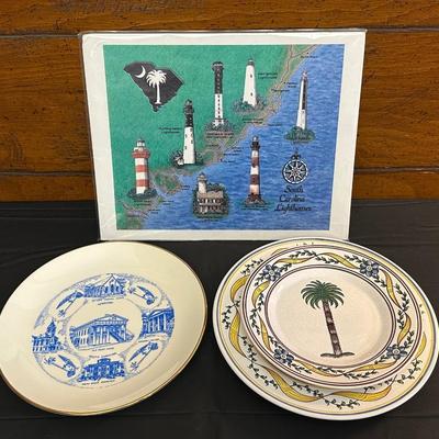 Lighthouse Figurine Display Celebrating The Beauty & Picturesque Views of Coastal South Carolina