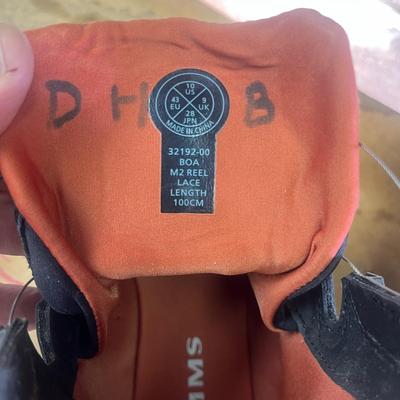 Simms Felt Sole Wading Boots Size 10 (B2-MG)