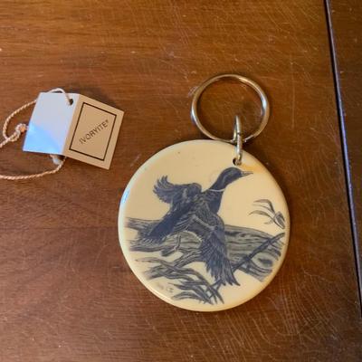 Lot of scrimshaw items of Ships and Lighthouse