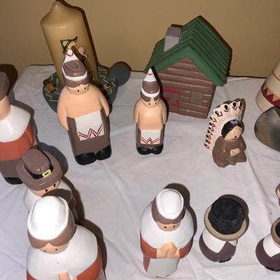 Lot of Thanksgiving village