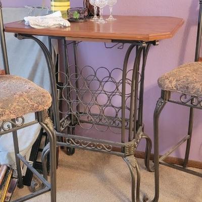 Wine table with two chairs