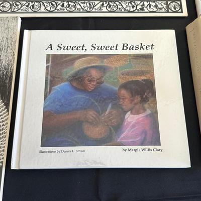 Collection of books exploring Sweet Grass Baskets, Gullah & Low Country Recipes and More!