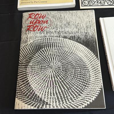 Collection of books exploring Sweet Grass Baskets, Gullah & Low Country Recipes and More!