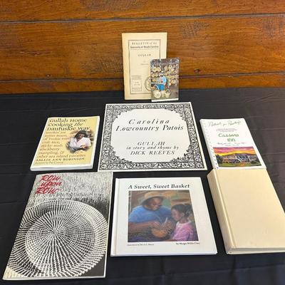 Collection of books exploring Sweet Grass Baskets, Gullah & Low Country Recipes and More!