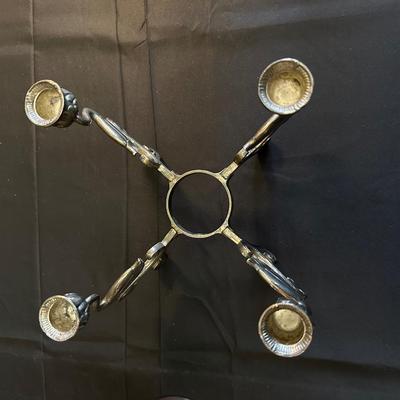 Antique Silver-plate “Spooner” Appetizer Bowl and Swan Candelabra