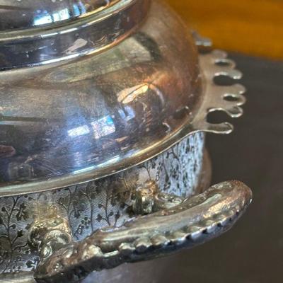 Antique Silver-plate “Spooner” Appetizer Bowl and Swan Candelabra