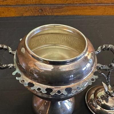 Antique Silver-plate “Spooner” Appetizer Bowl and Swan Candelabra