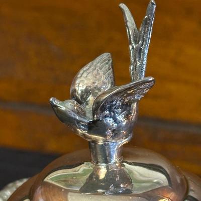 Antique Silver-plate “Spooner” Appetizer Bowl and Swan Candelabra