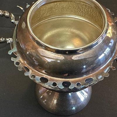 Antique Silver-plate “Spooner” Appetizer Bowl and Swan Candelabra