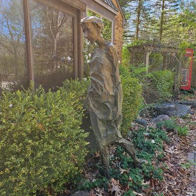 "Wearing Thin" Life Size Bronze Sculpture by Jane DeDecker