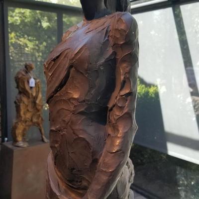 "Wind" Half Life Size Bronze Sculpture by Jane DeDecker