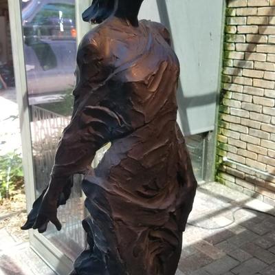 "Wind" Half Life Size Bronze Sculpture by Jane DeDecker