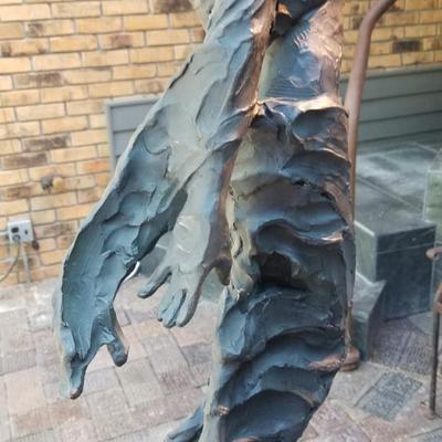 "Wind" Half Life Size Bronze Sculpture by Jane DeDecker