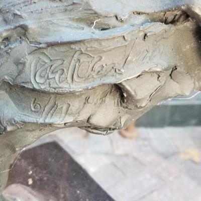 "Wind" Half Life Size Bronze Sculpture by Jane DeDecker