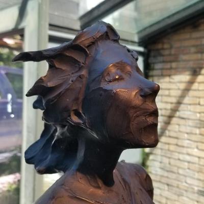 "Wind" Half Life Size Bronze Sculpture by Jane DeDecker