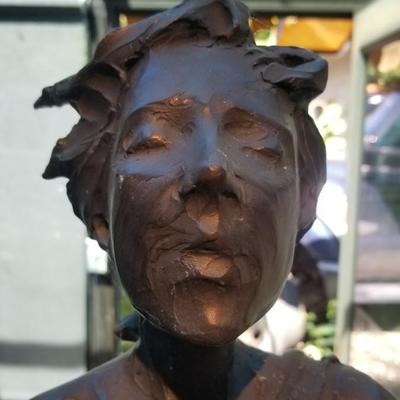 "Wind" Half Life Size Bronze Sculpture by Jane DeDecker