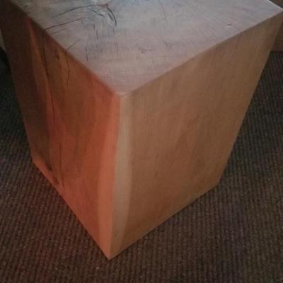 Oak Wood Column/Side Table