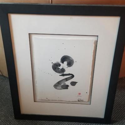 #1 of 3 Black and White Framed Art Pieces by Karen Ross