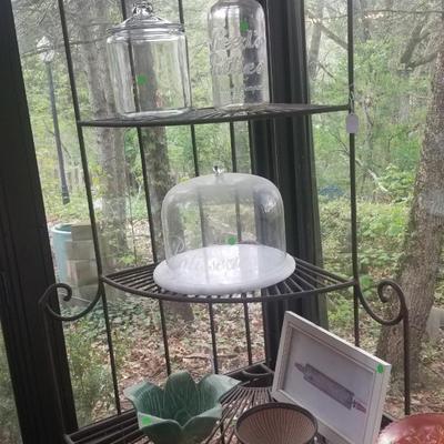 Large Corner Metal Shelf/Bakers Rack