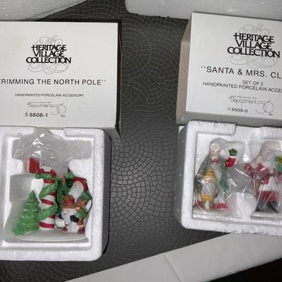 Lot of Department 56 Heritage Village Collection