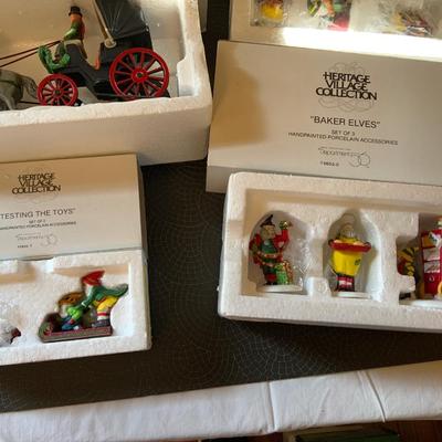 Lot of Department 56 Heritage Village Collection