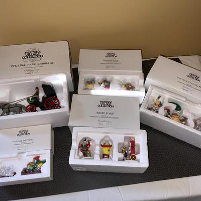 Lot of Department 56 Heritage Village Collection