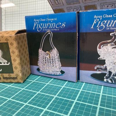 Glass figures and ornaments